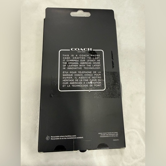 Coach Signature Pattern MagSafe Case - Black and Gray iPhone 16 Pro Max